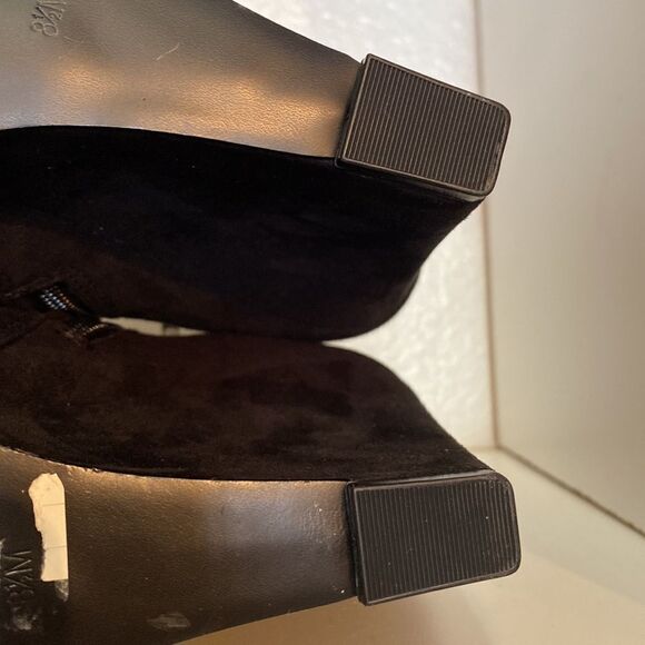 Guess Kelson Womens Ankle Booties Suede Black Wedge Side Zip Casual - Picture 9 of 13